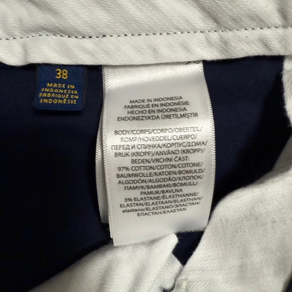 Polo Ralph Lauren Mens Navy Blue Stretch Classic Fit Chino Shorts Size 38 9